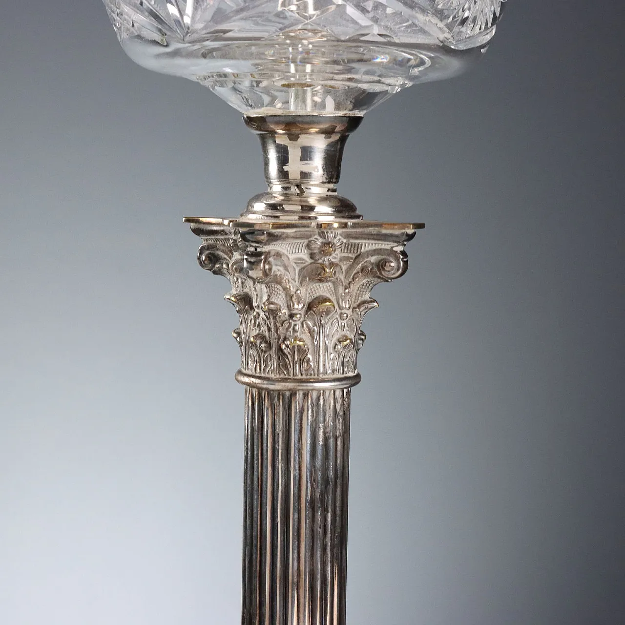 3 Lampade da tavolo in metallo argentato, '900 7