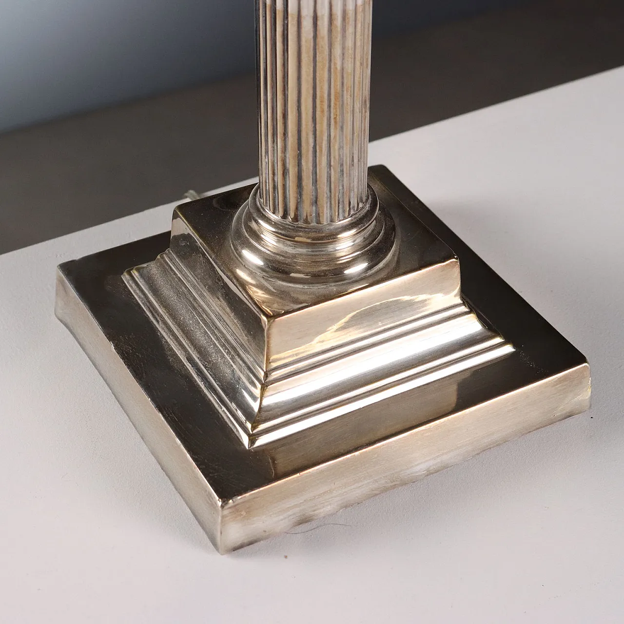 3 Lampade da tavolo in metallo argentato, '900 8