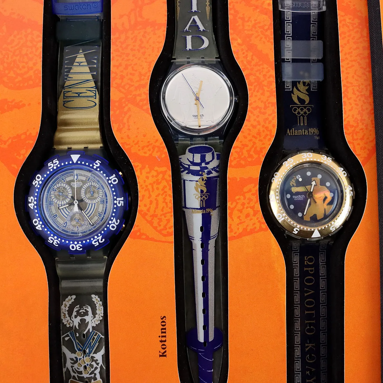 ビンテージ SWATCH CENTENNIAL OLYMPIC GAMES 稼働 The Swatch Centennial Olympic Games Collection Box Honor & Glory