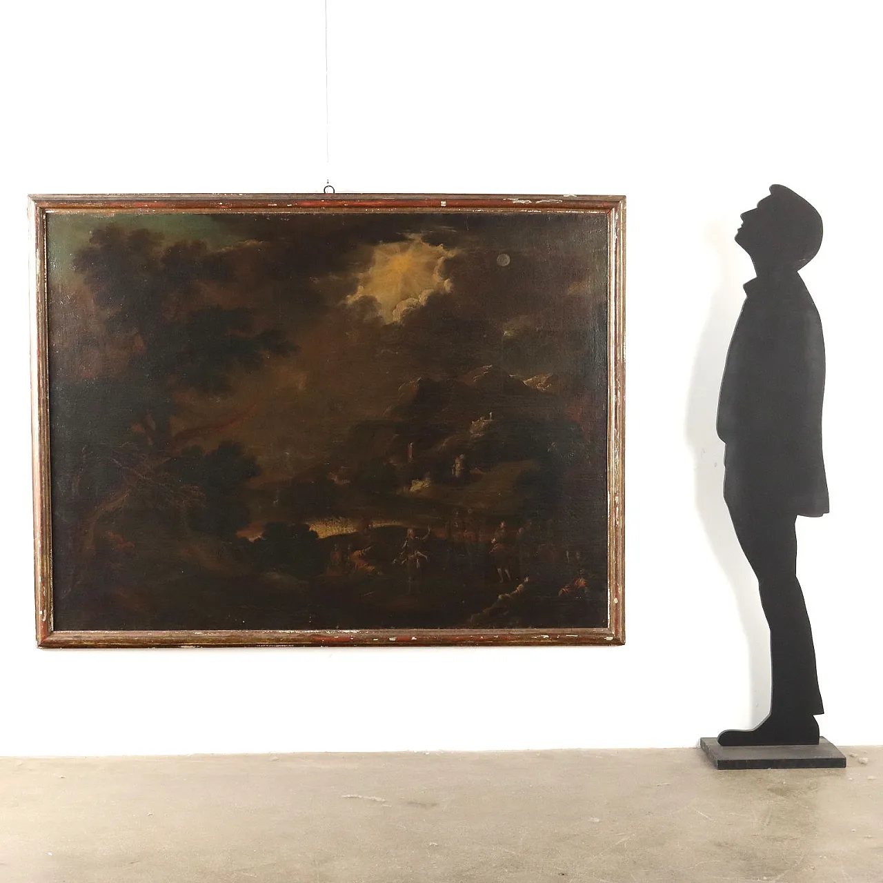 Landscape with Preaching Scene, oil on canvas, 18th century 2