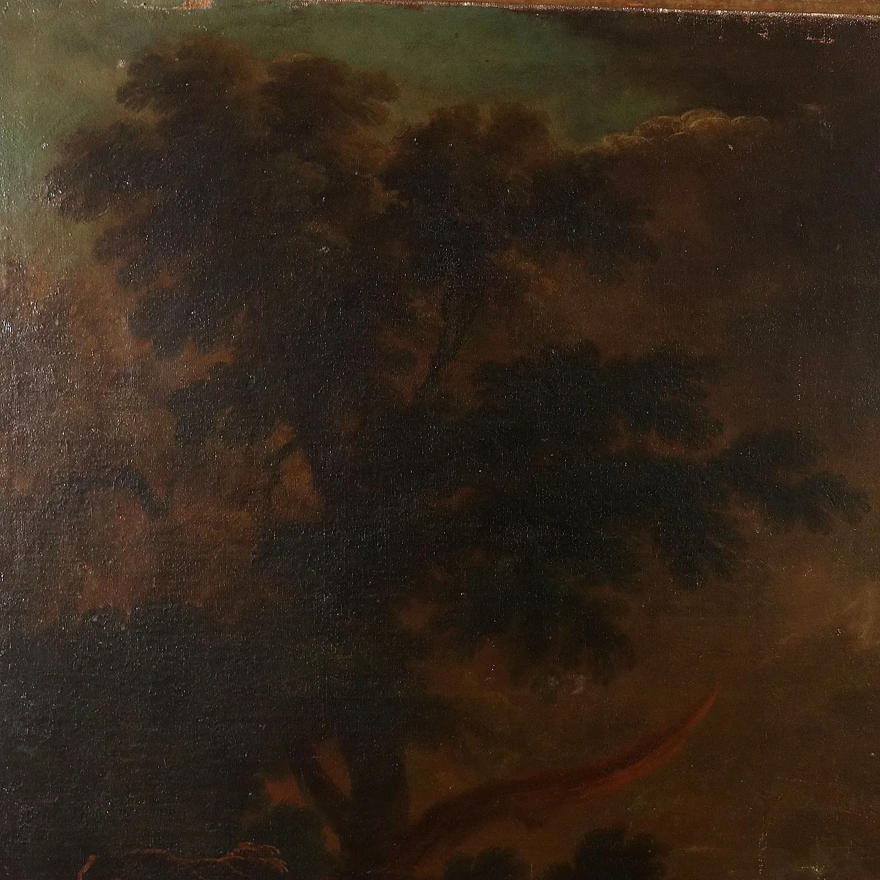 Landscape with Preaching Scene, oil on canvas, 18th century 9