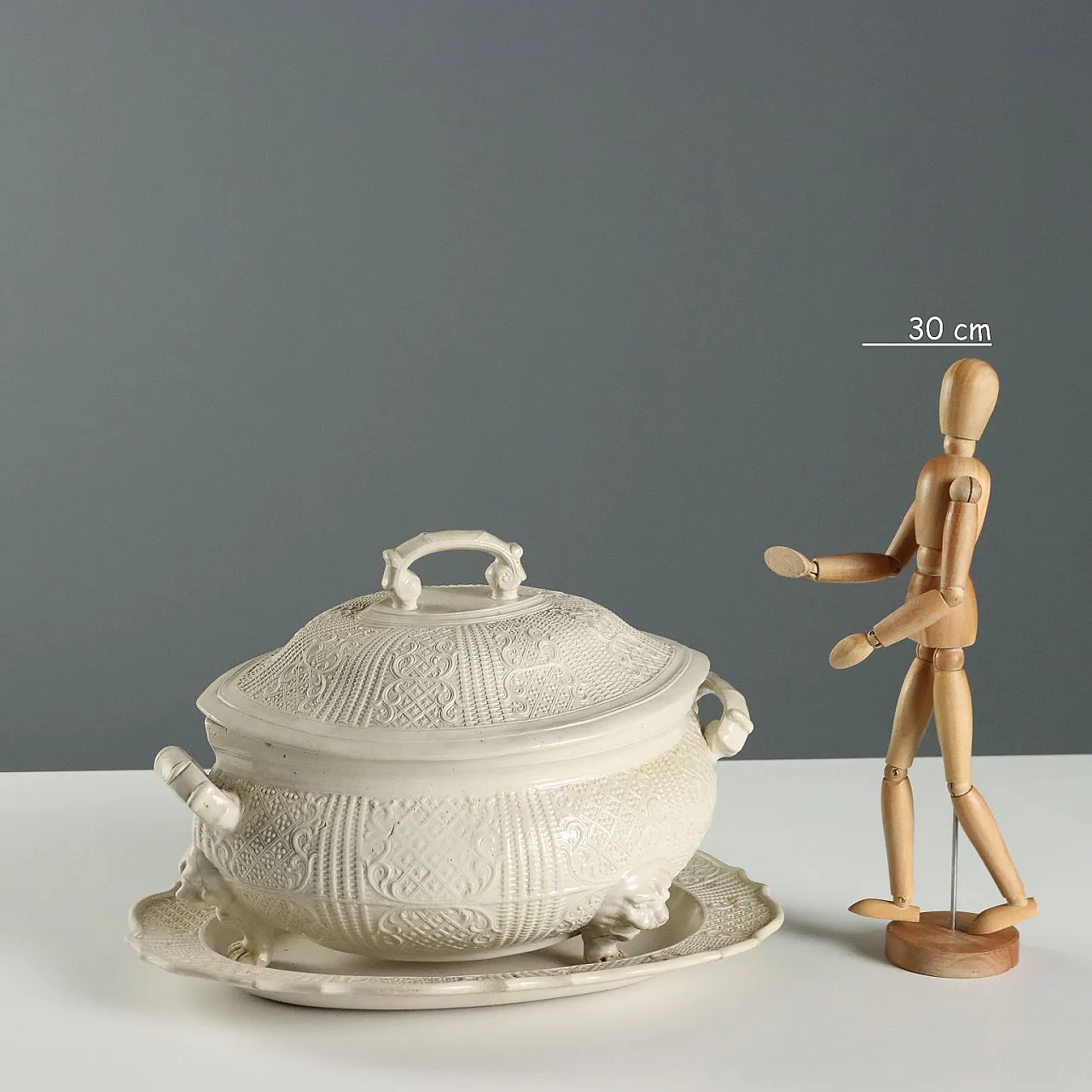 Zuppiera e piatto ovale in terracotta, '700 2