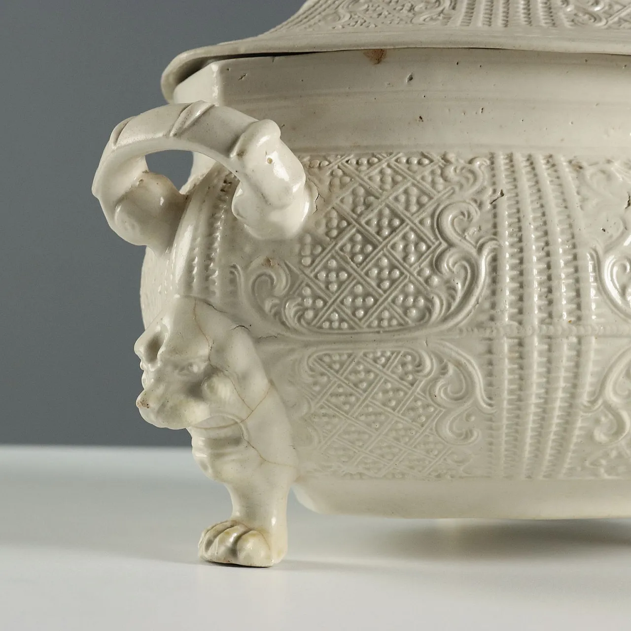 Zuppiera e piatto ovale in terracotta, '700 6