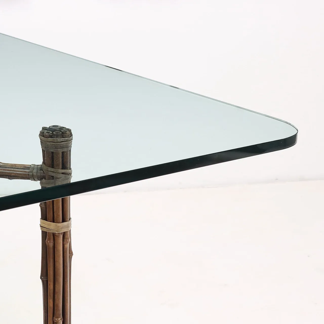 Vintage Table McGuire Design Lyda Levi Bamboo Glass 1980s 7