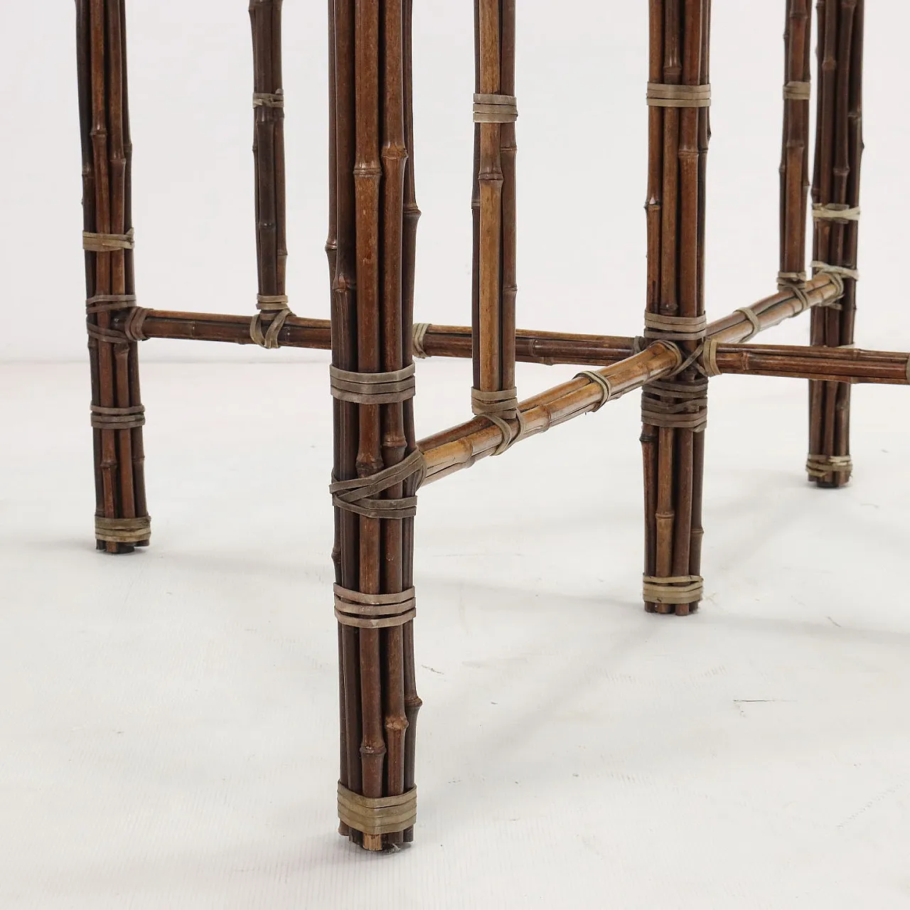 Vintage Table McGuire Design Lyda Levi Bamboo Glass 1980s 8