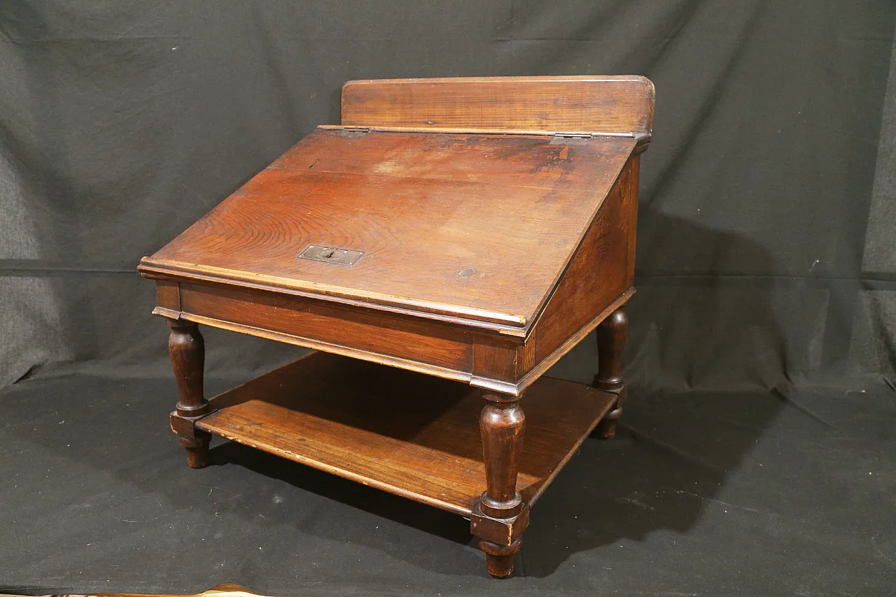 Wooden raised table lectern, late 19th century 13