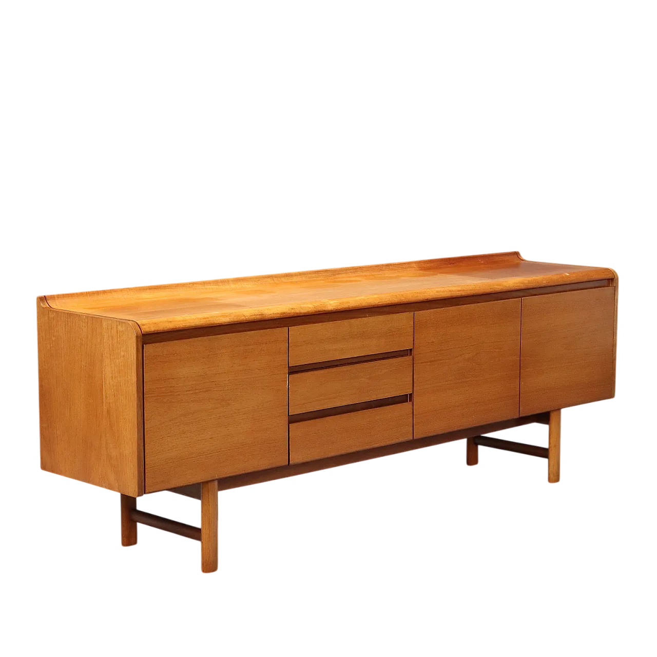 Credenza impiallacciata in mogano con cassetti, '900 11