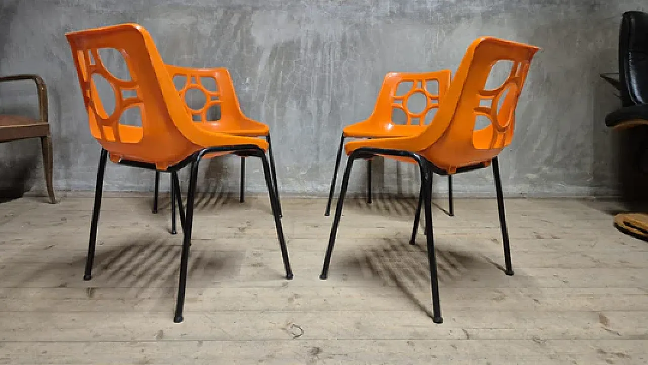 4 Sedie da giardino dell'era spaziale, anni '70 8