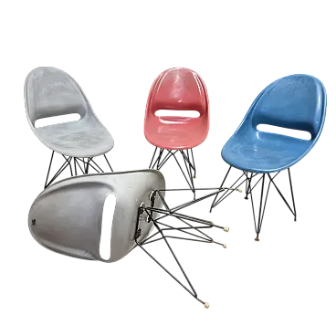 4 sedie Navratil di Vertex, anni '60