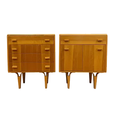 Coppia di mobili retrò di F. Mezulánik, stile Bruxelles, anni '60