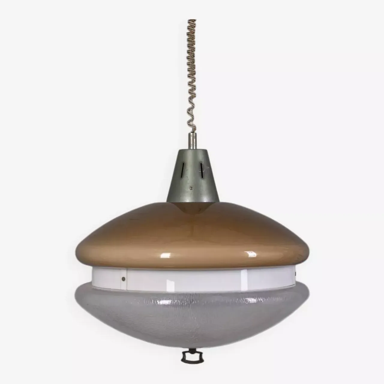 Lampadario in plexiglass Tortora, anni '70 1