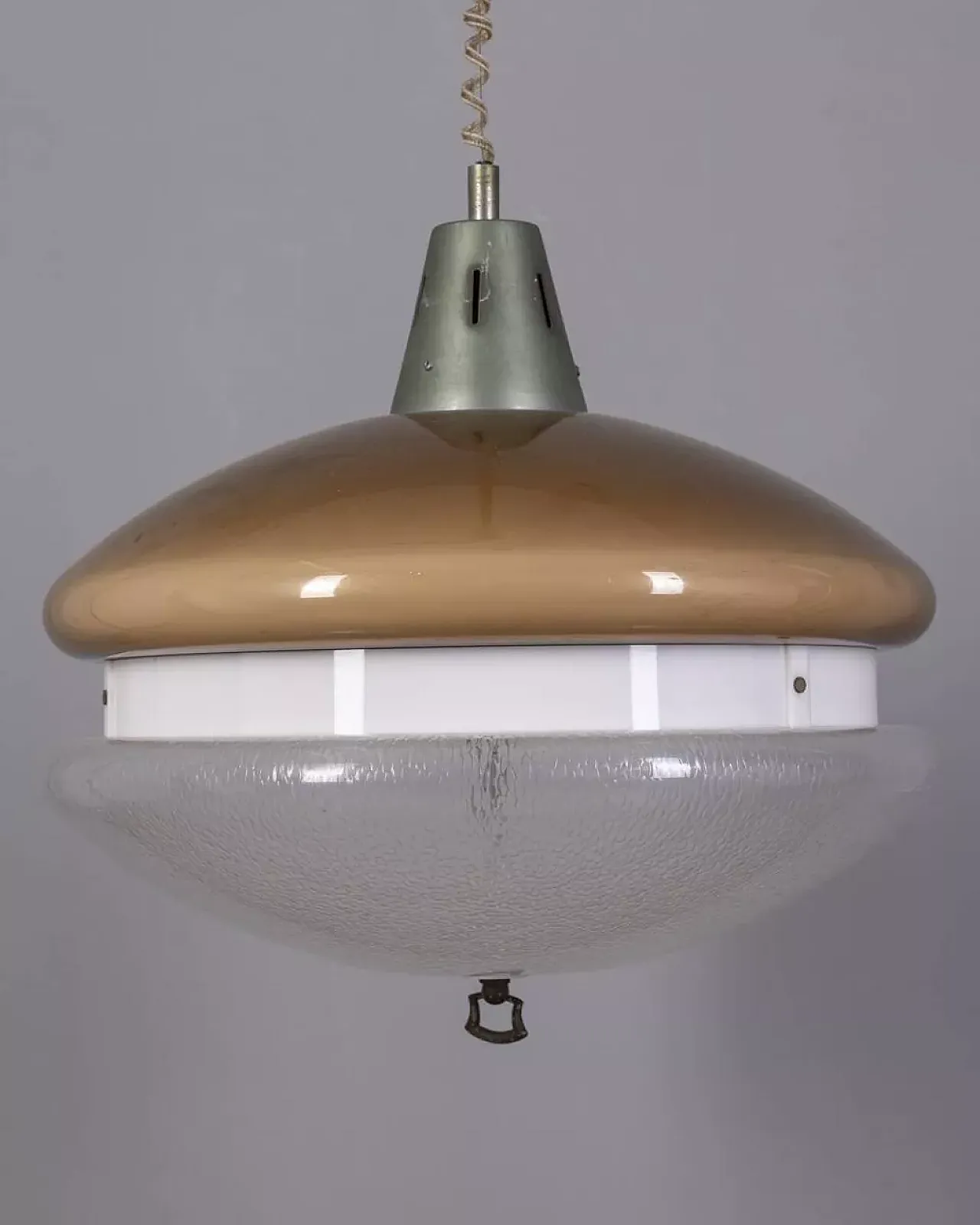 Lampadario in plexiglass Tortora, anni '70 2