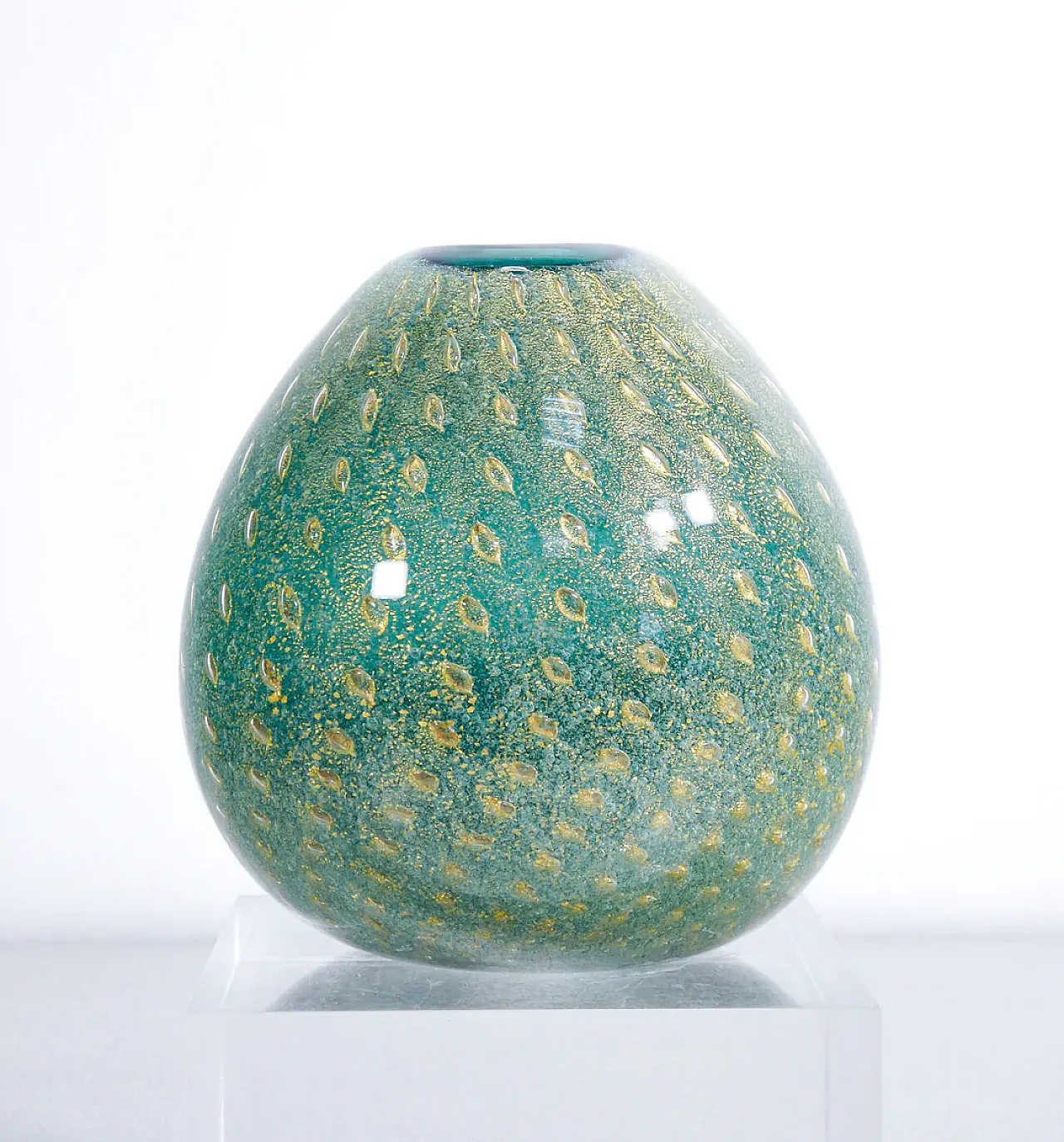 Vaso in vetro soffiato bullicante di Carlo Scarpa per Venini, anni '30 2