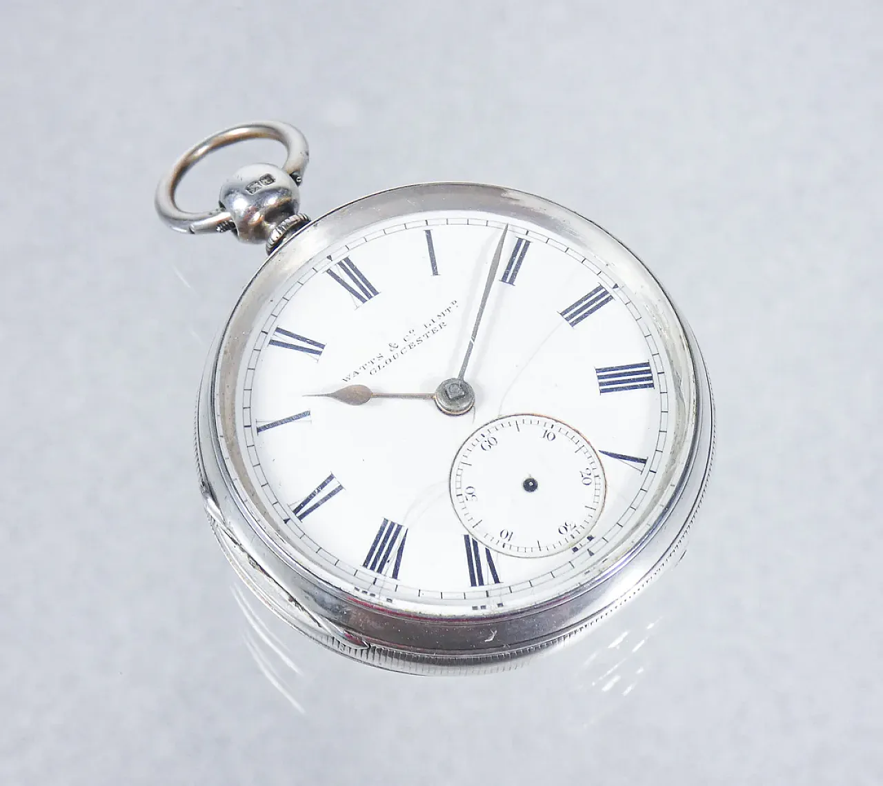 Sterling Silver Pocket Watch, WATTS & Co, 19th century 1