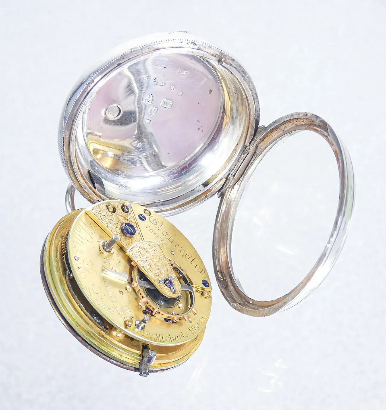 Sterling Silver Pocket Watch, WATTS & Co, 19th century 3