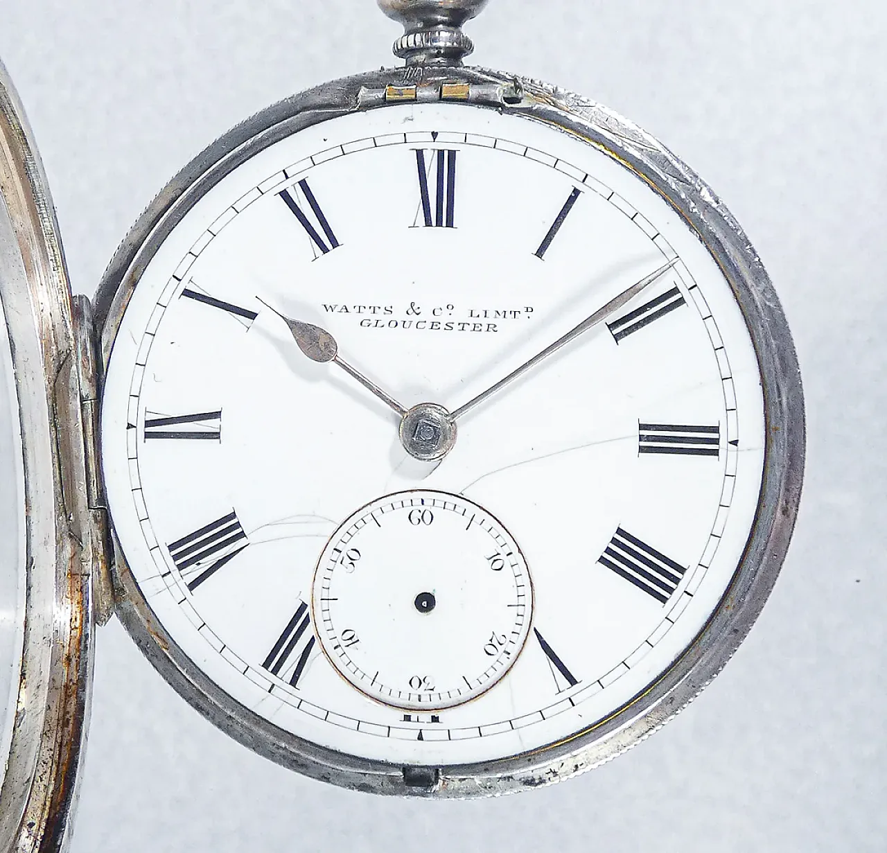 Sterling Silver Pocket Watch, WATTS & Co, 19th century 8