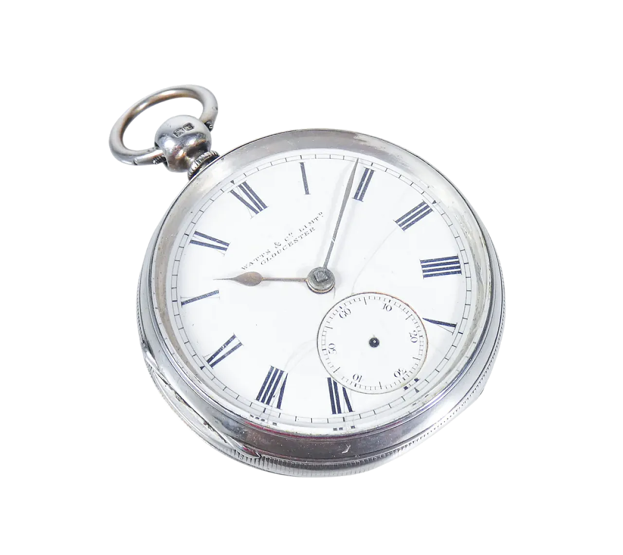 Sterling Silver Pocket Watch, WATTS & Co, 19th century 13
