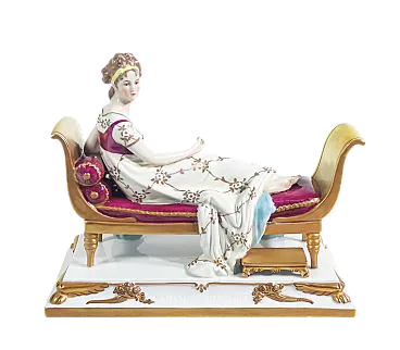 Scultura in porcellana di Madame Récamier, secondo '900