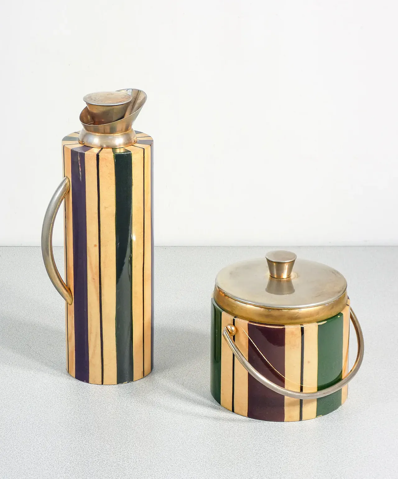 Caraffa termica e secchiello porta ghiaccio di Aldo Tura, metà '900 1