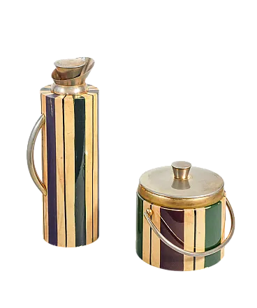 Caraffa termica e secchiello porta ghiaccio di Aldo Tura, metà '900