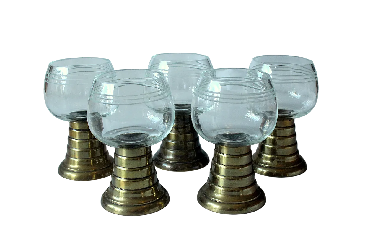 5 calici da vino Böhme & Hennen Dresda, anni '20 7