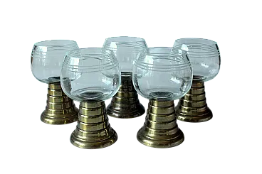 5 calici da vino Böhme & Hennen Dresda, anni '20