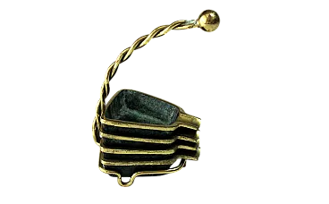 Posacenere impilabili in bronzo e ottone di Carl Auböck, anni '50