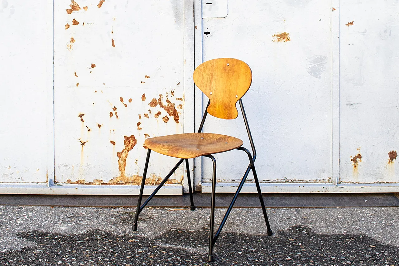 4 Sedie di Aurelio Villari per Isa Bergamo, anni '50 3