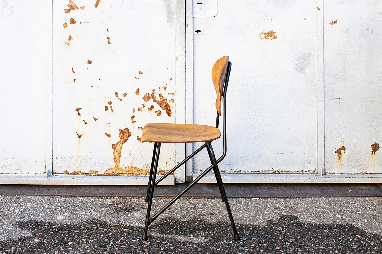 4 Sedie di Aurelio Villari per Isa Bergamo, anni '50 5