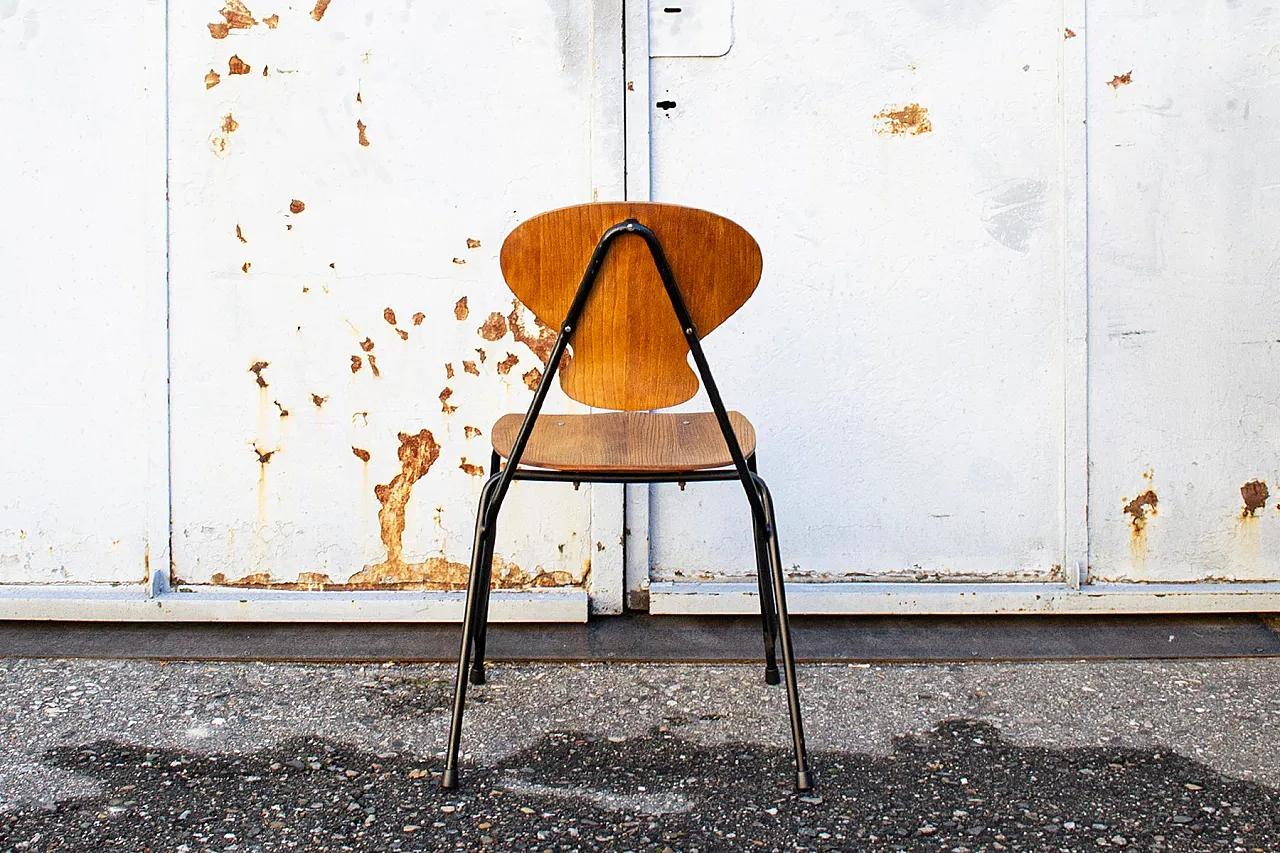 4 Sedie di Aurelio Villari per Isa Bergamo, anni '50 6