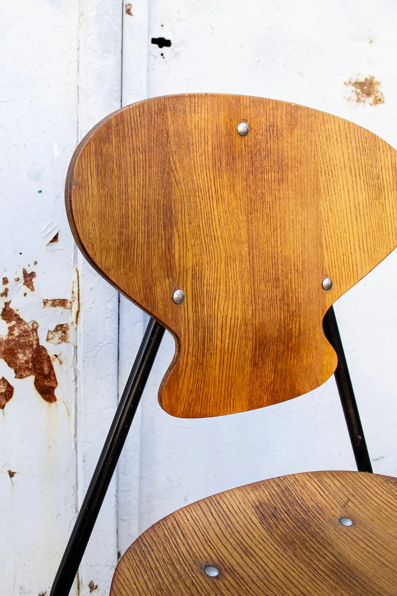 4 Sedie di Aurelio Villari per Isa Bergamo, anni '50 7