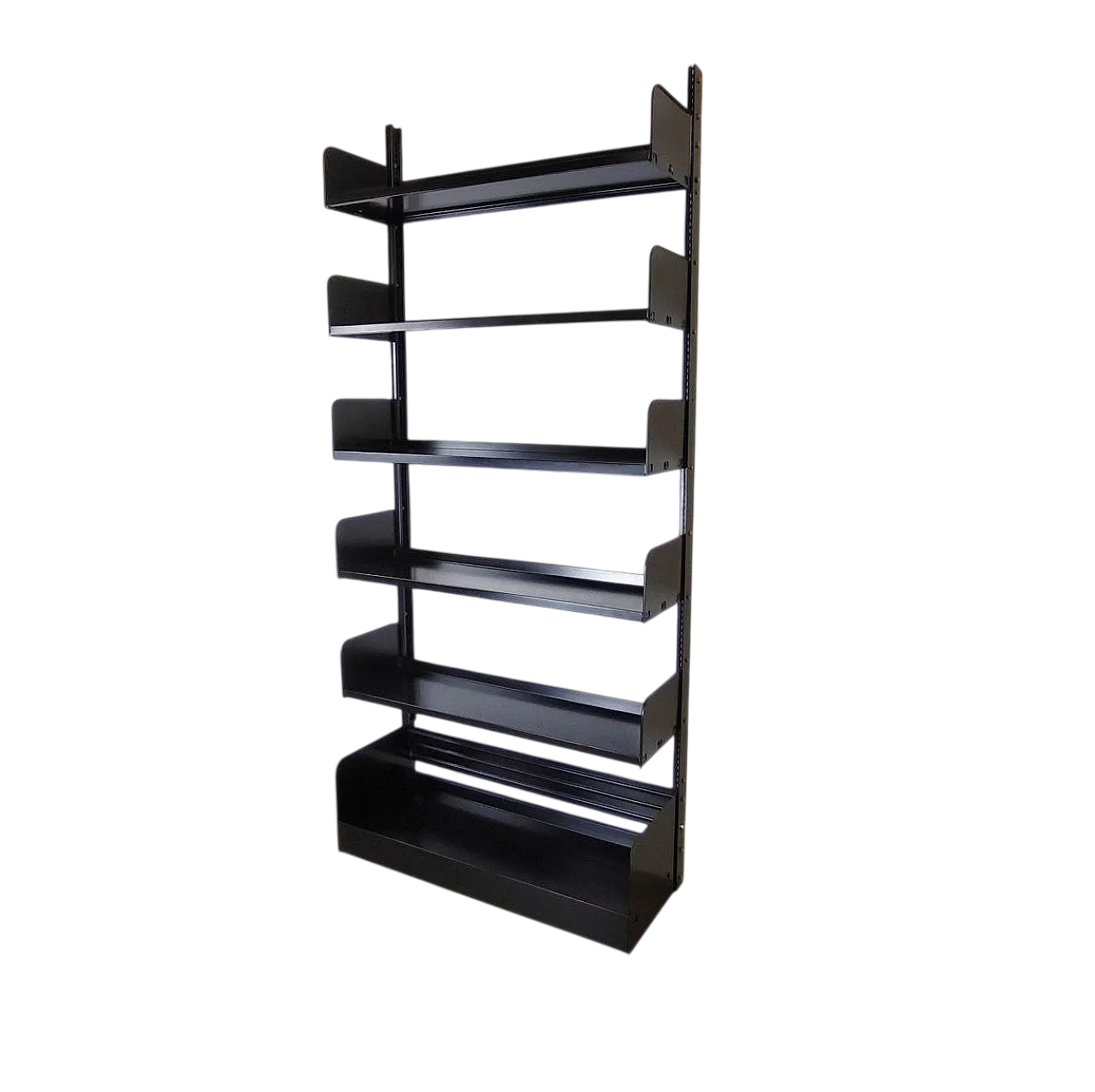 Congress bookcase by Lips Vago in black metal, 1970s 13
