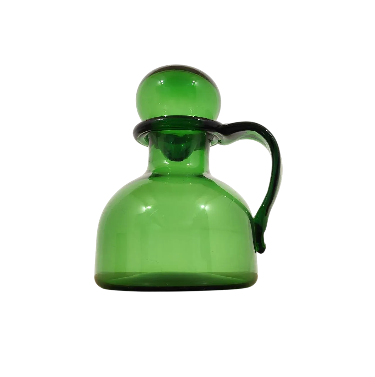 Vetrerie di Empoli, large blown glass bottle from the 1950s 10