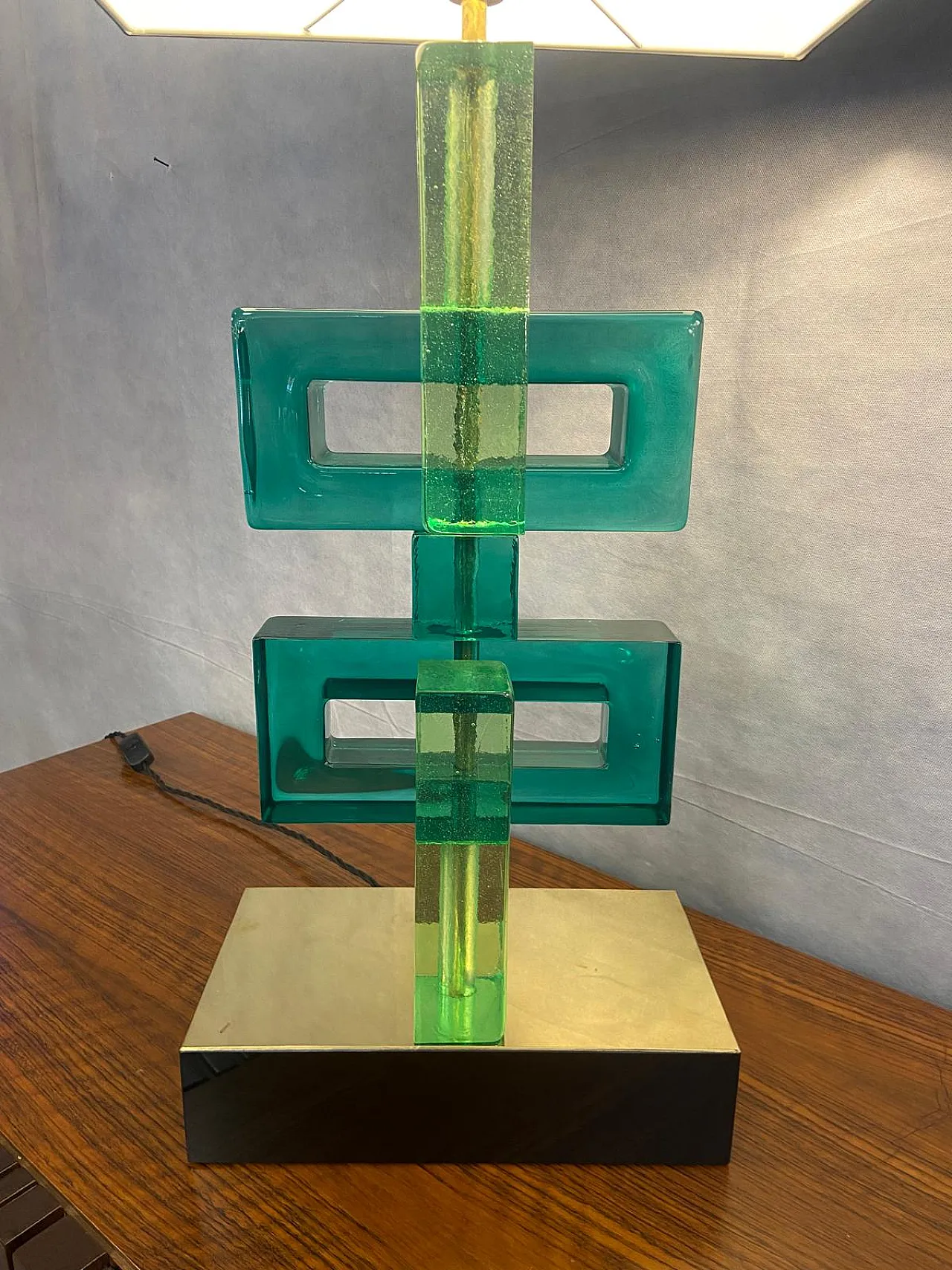 Coppia di lampade in vetro di Murano, anni '70 4