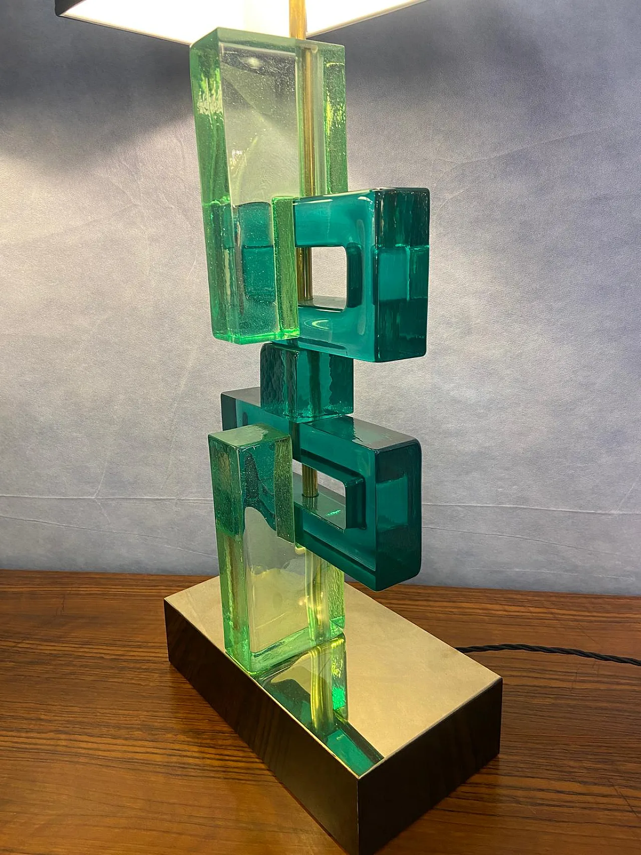 Coppia di lampade in vetro di Murano, anni '70 6