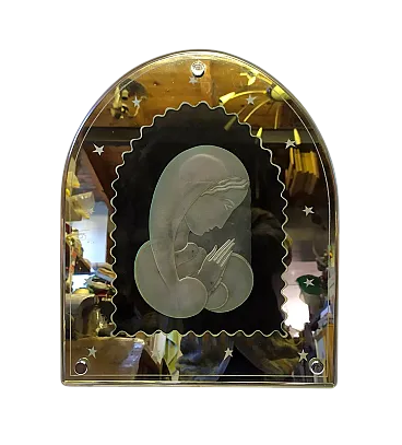 Specchio con Madonna di Gio Ponti per Fontana Arte, anni '40