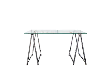 Tavolino in acciaio cromato, anni '70