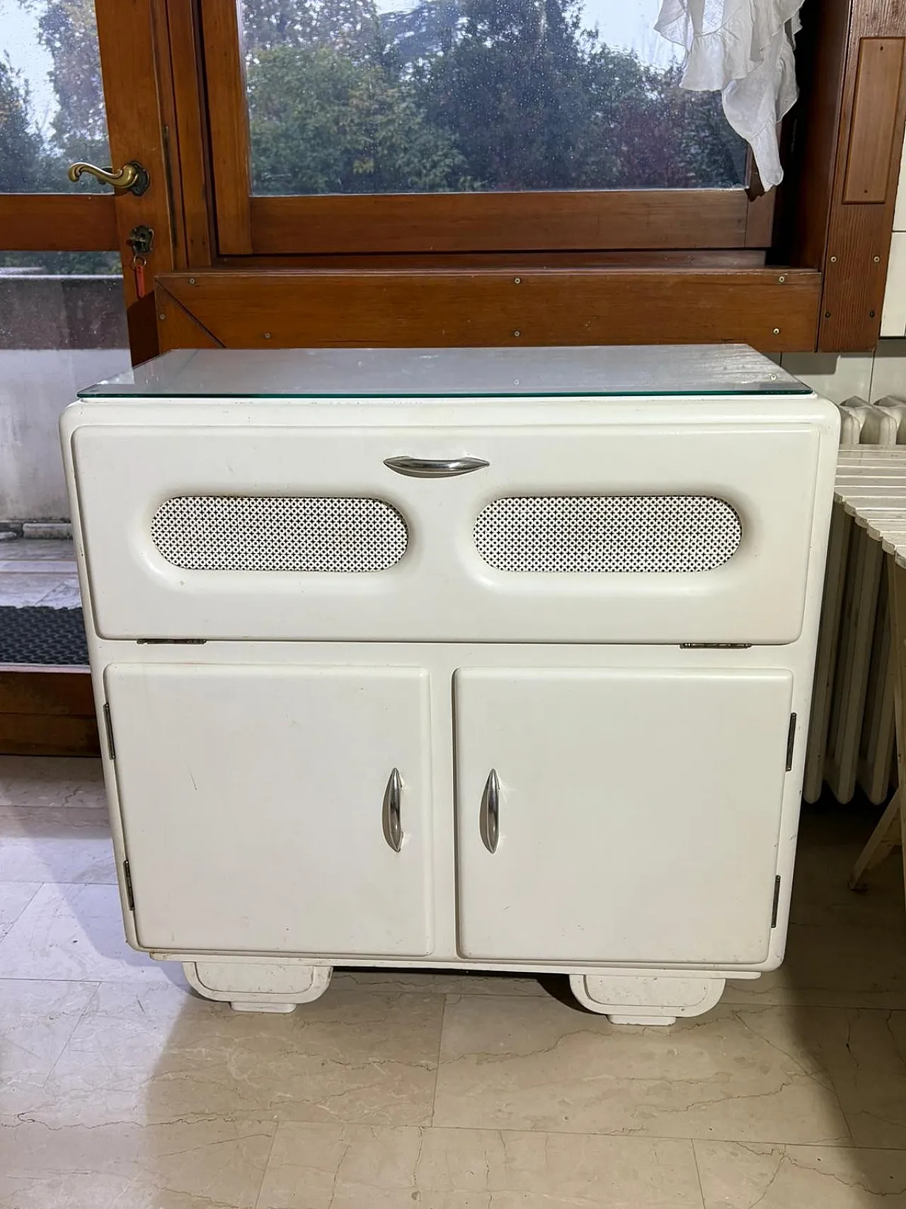Modular kitchen in enamelled metal, 1950s 1