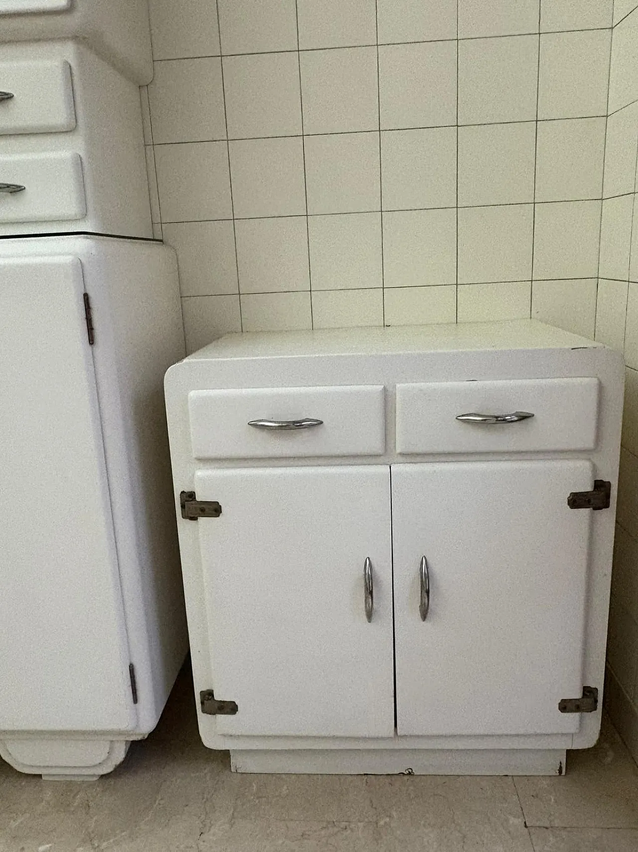 Modular kitchen in enamelled metal, 1950s 3