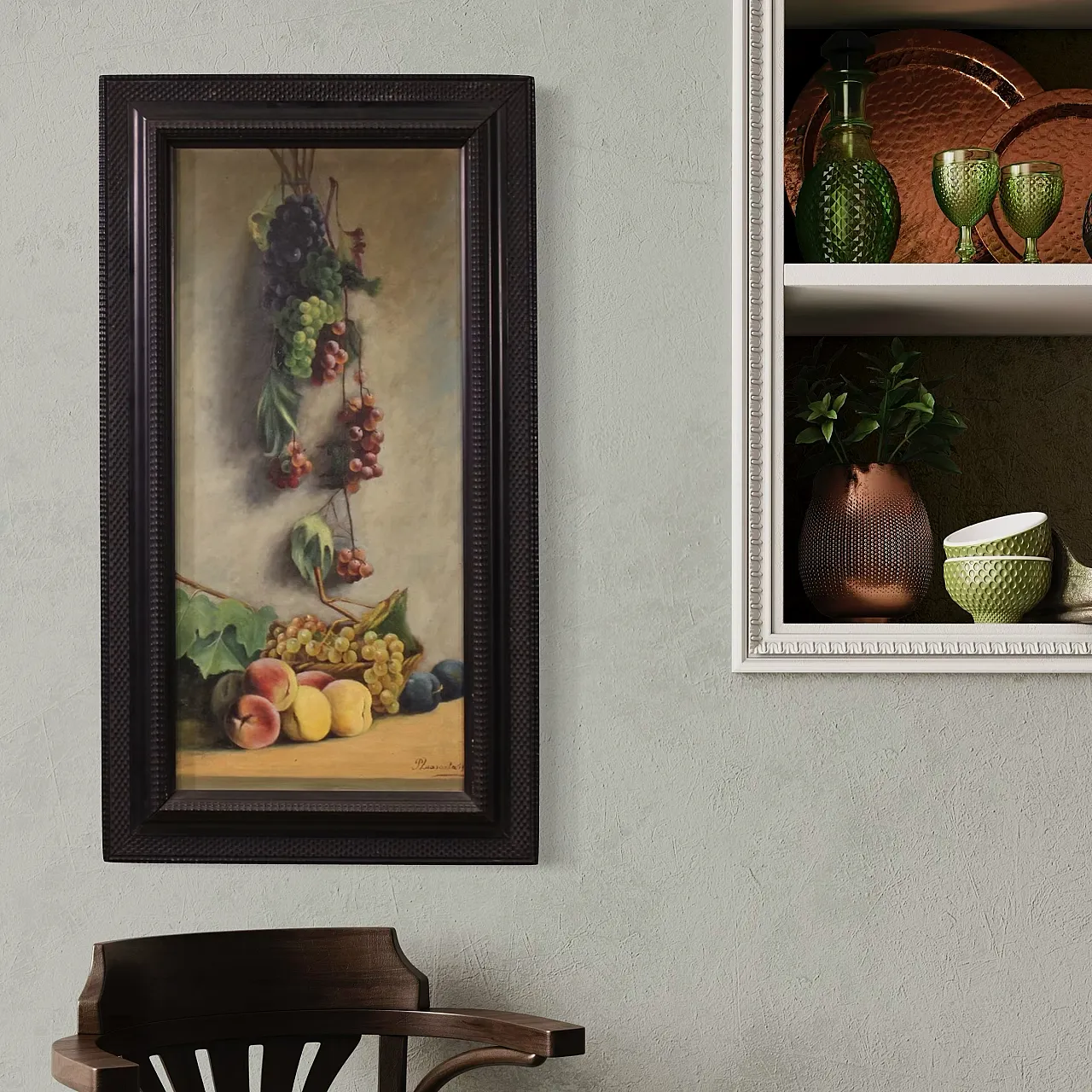 Dipinto italiano natura morta firmata e datata, 1919 3