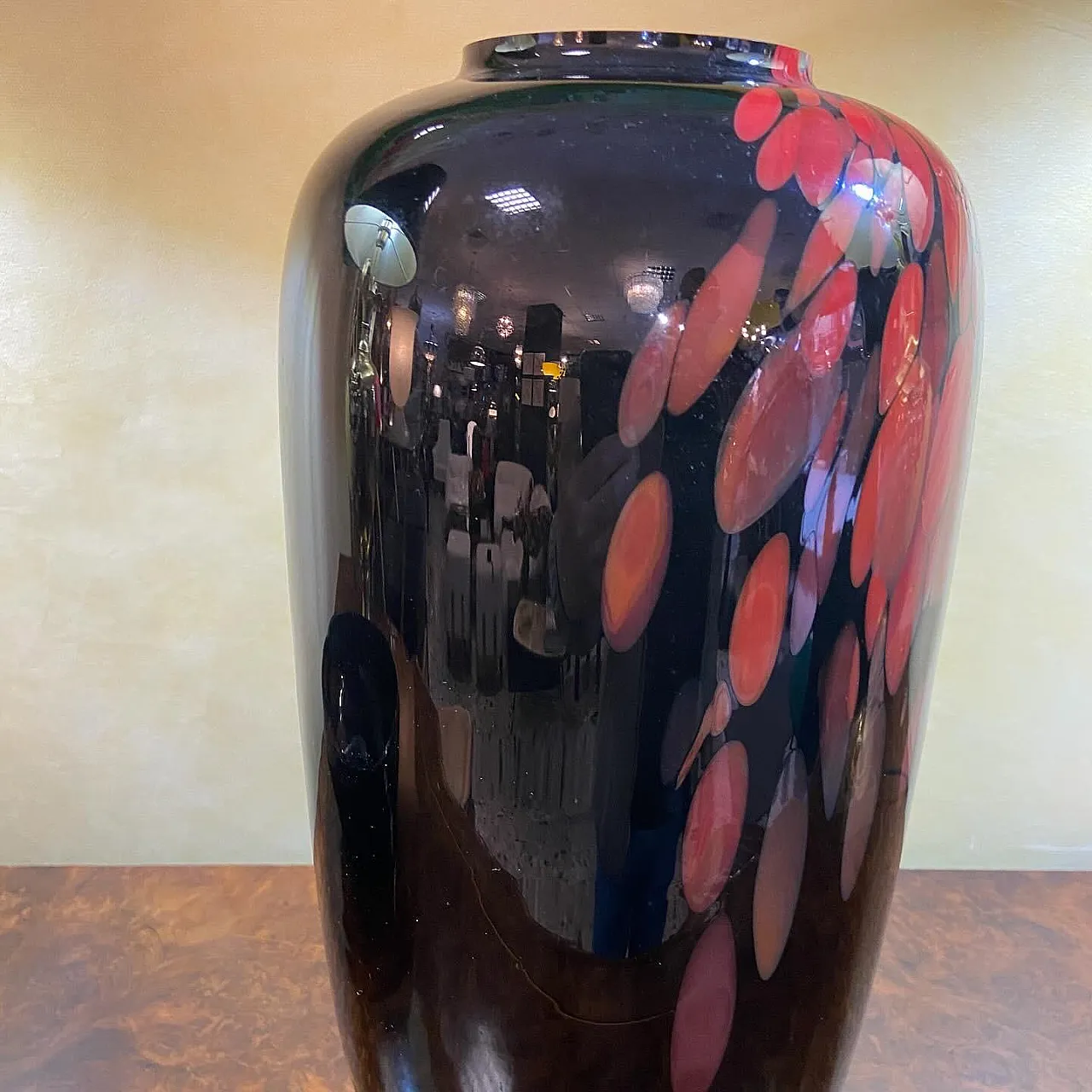 Murano glass vase by Venini, 1980s 3