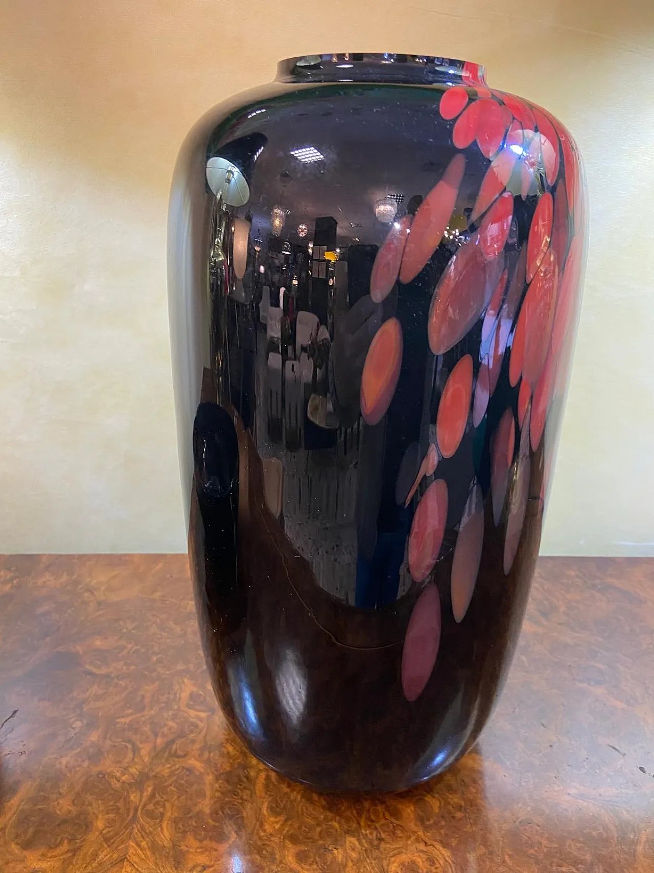 Murano glass vase by Venini, 1980s 4