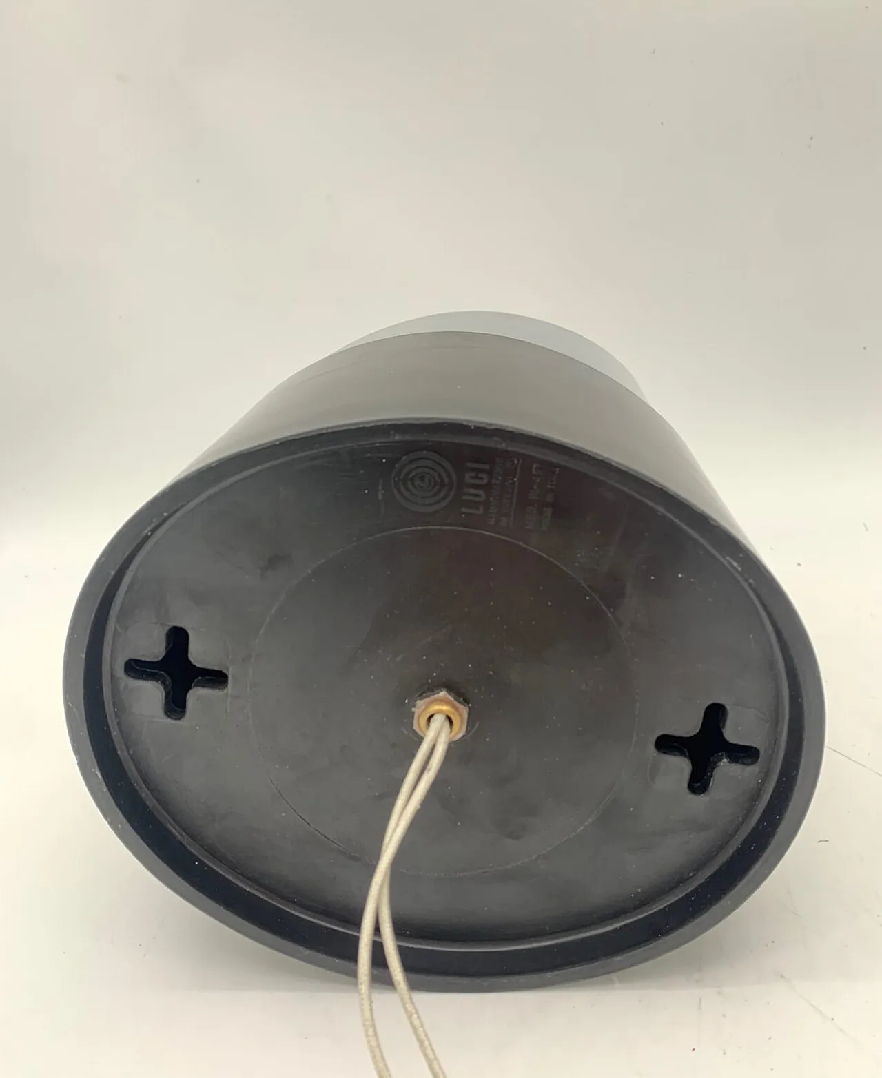 Coppia di applique in plastica e acciaio di Luci, anni '70 3