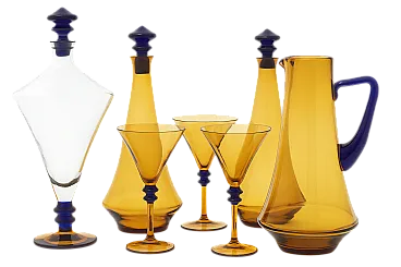 Set di vetreria da sette pezzi, anni '70