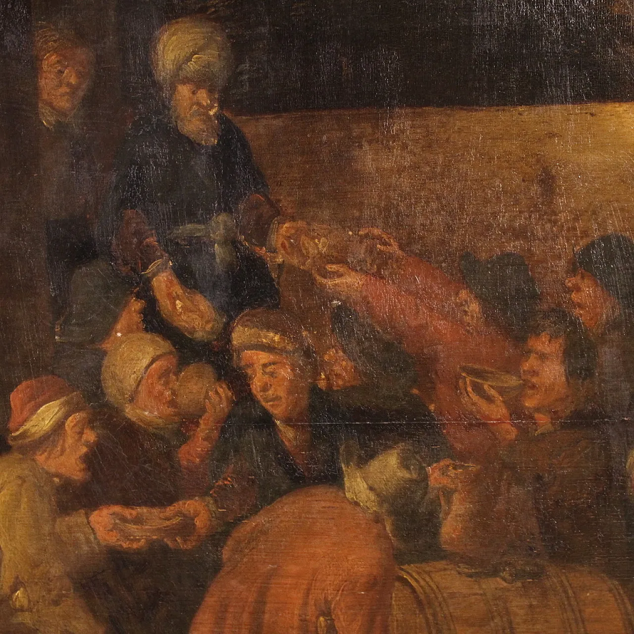 Flemish painting on panel signed Droochsloot and dated, 1646 6