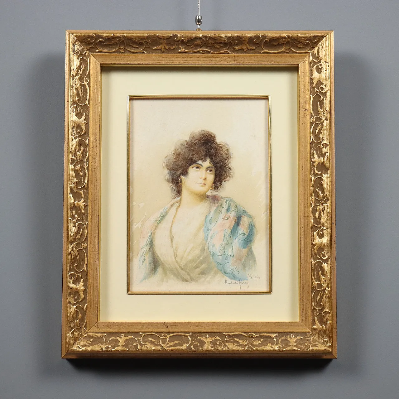 Umberto Zini, acquerello su carta, '800 1