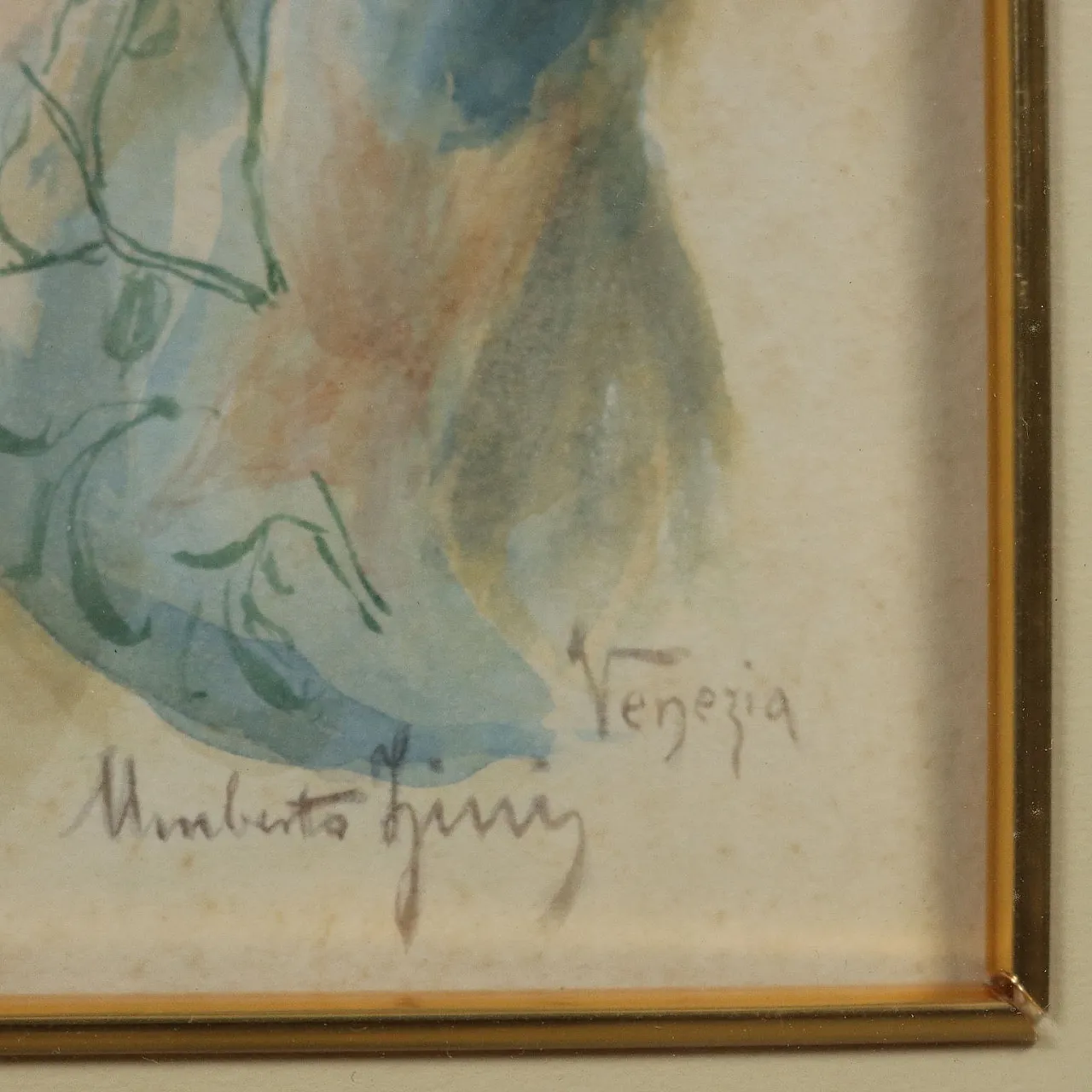 Umberto Zini, acquerello su carta, '800 7