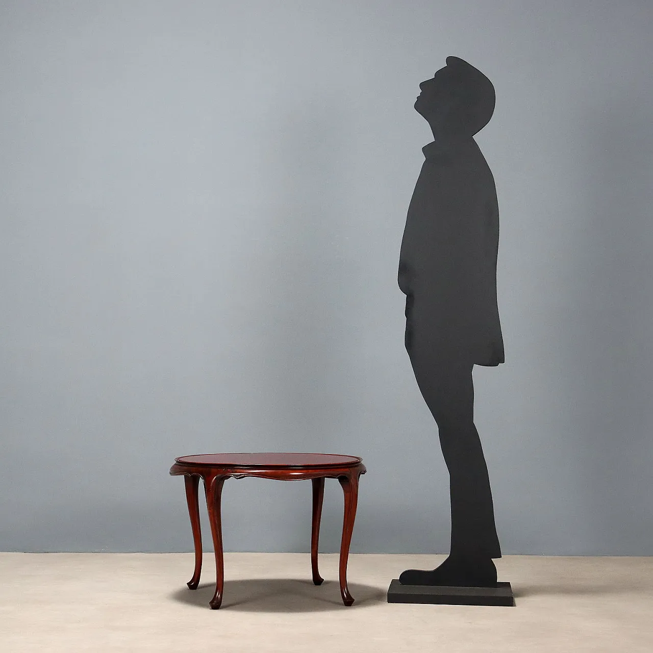 Tavolino in mogano con piano in vetro opalino, primo '900 2