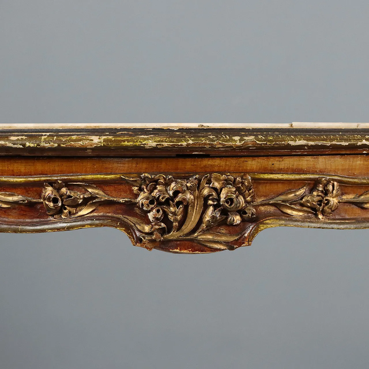 Tavolino in stile tardo barocco con piano in marmo, '900 4