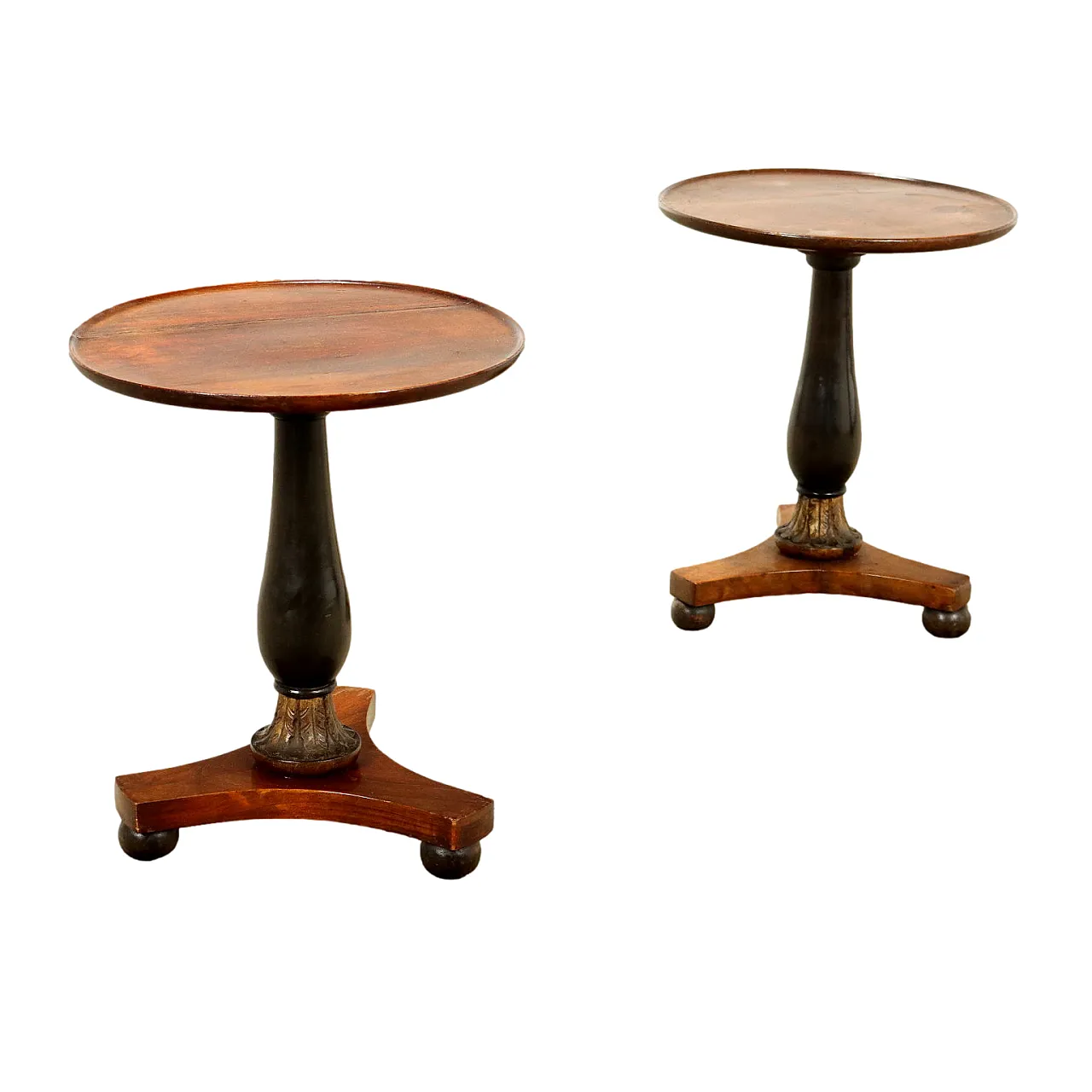 Coppia di tavolini in legno in stile Impero, '900 1